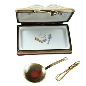 Rochard "Crepes Suzettes Cookbook with Whisk and Spoon" Limoges Box