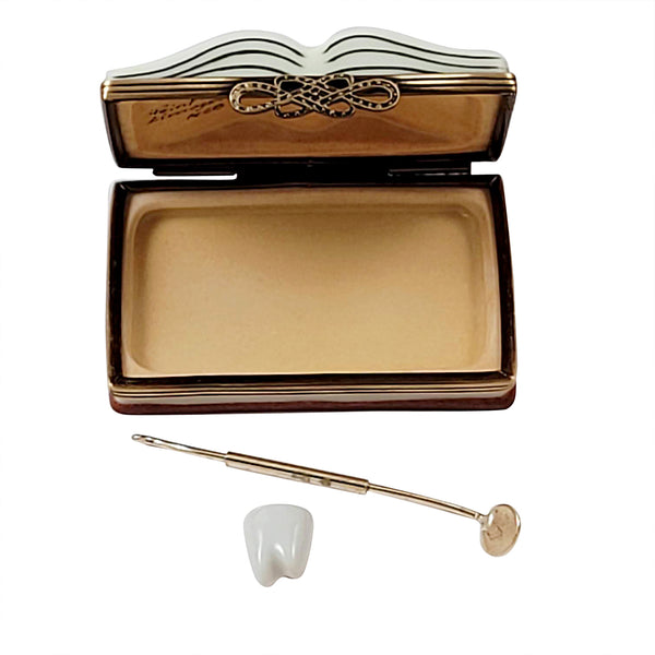 Load image into Gallery viewer, Rochard &quot;Dentist Book with Removable Instrument and Tooth&quot; Limoges Box
