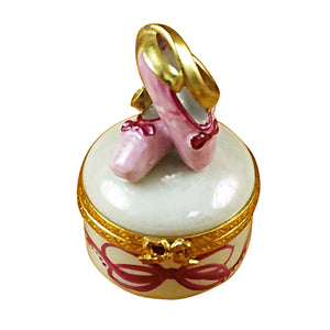 Rochard "Ballet Shoes on Round" Limoges Box