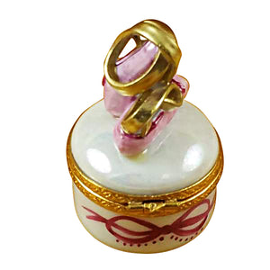 Rochard "Ballet Shoes on Round" Limoges Box