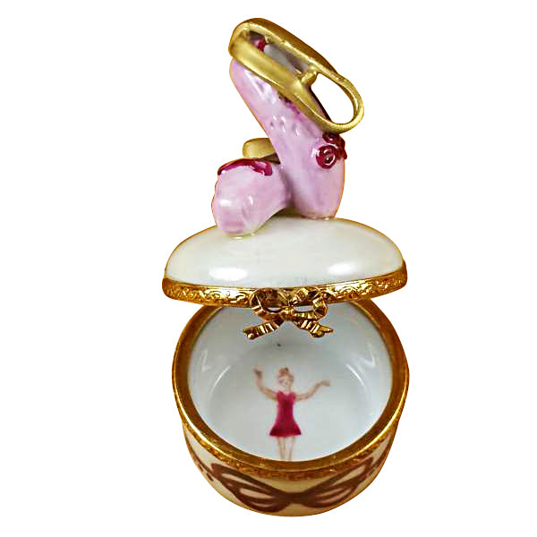 Load image into Gallery viewer, Rochard &quot;Ballet Shoes on Round&quot; Limoges Box
