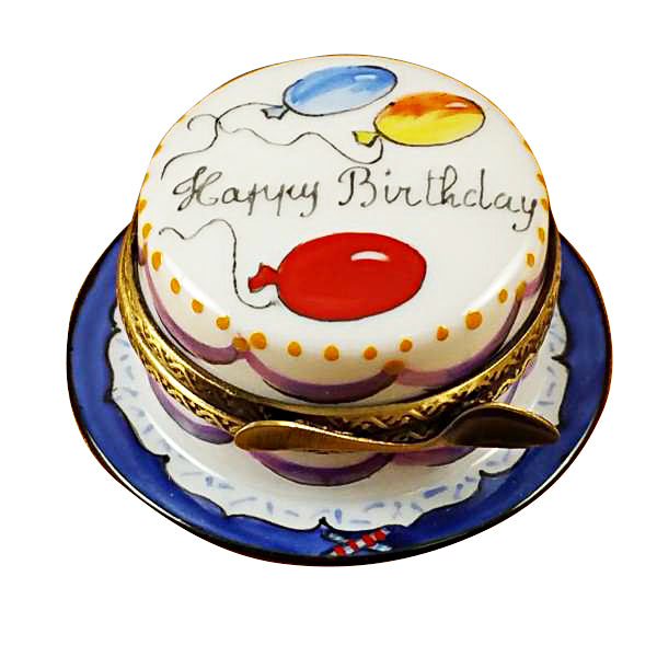 Peint newest Main Birthday Cake Limoge Trinket Box Home Decor