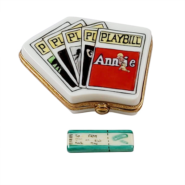 Load image into Gallery viewer, Rochard &quot;Playbill with Removable Ticket&quot; Limoges Box
