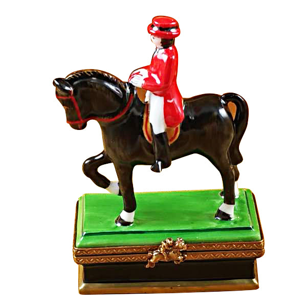 Load image into Gallery viewer, Rochard &quot;Horse with Rider - Dressage&quot; Limoges Box
