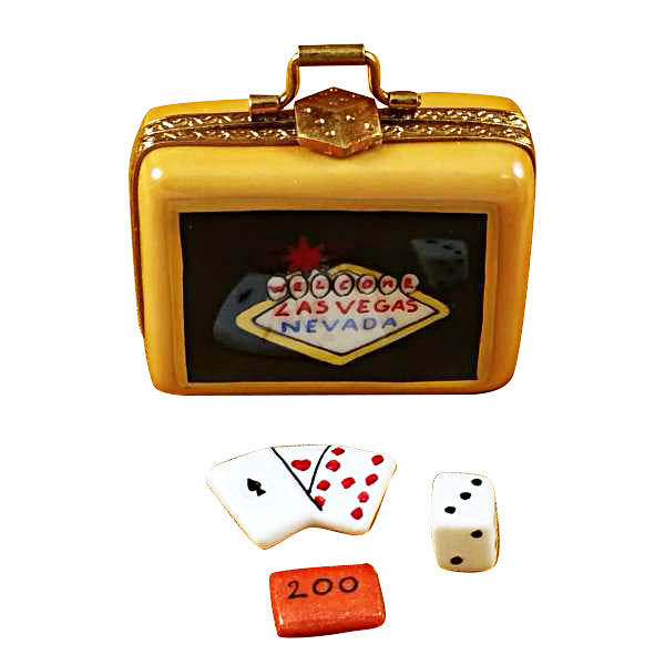 Load image into Gallery viewer, Rochard &quot;Suitcase Welcome to Las Vegas&quot; Limoges Box
