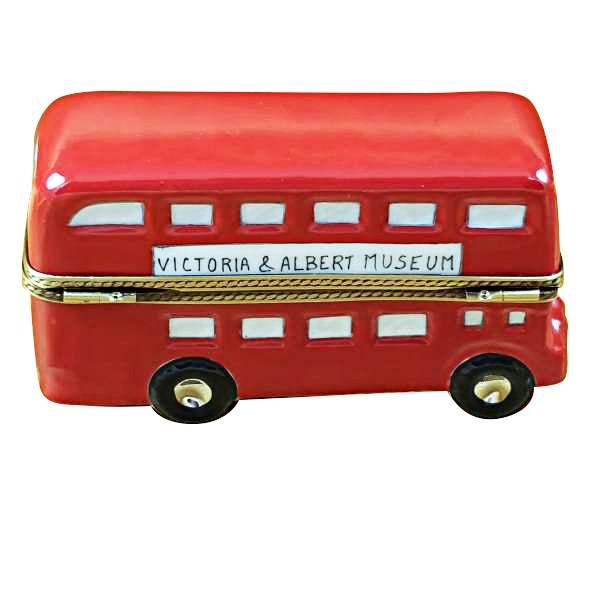 Load image into Gallery viewer, Rochard &quot;London Double Decker Bus with Removable Ticket&quot; Limoges Box
