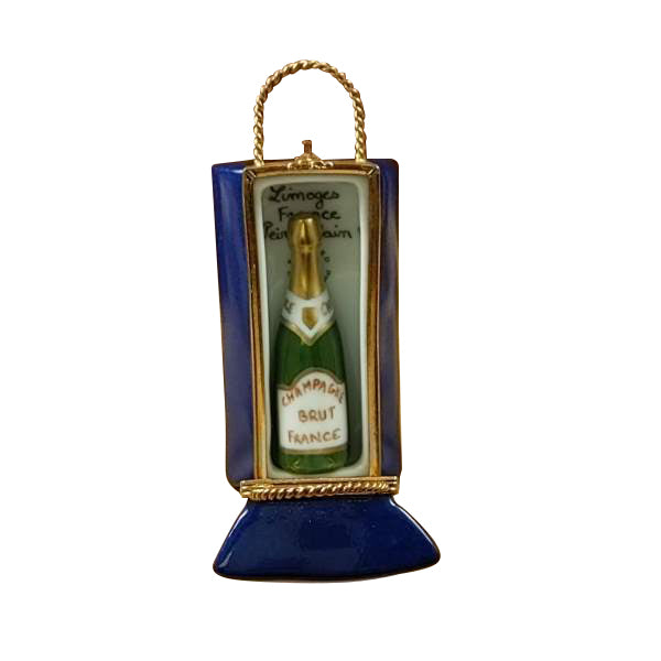 Load image into Gallery viewer, Rochard &quot;Paris by Night Giftbag with Bottle of Champagne&quot; Limoges Box
