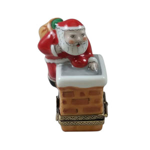 Rochard "Santa on Roof" Limoges Box