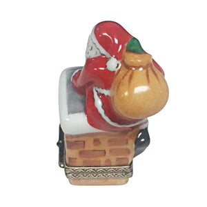 Rochard "Santa on Roof" Limoges Box