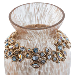 Jay Strongwater Norah Bejeweled Vase - Opal