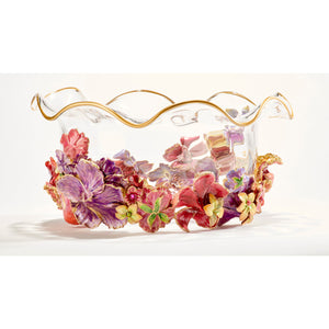 Jay Strongwater Penelope Large Ruffle Flower Bowl