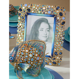 Jay Strongwater Javier Bejeweled 5" x 7" Frame - Oceana