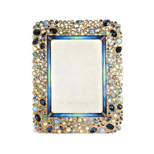 Jay Strongwater Javier Bejeweled 5" x 7" Frame - Oceana