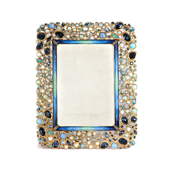 Load image into Gallery viewer, Jay Strongwater Javier Bejeweled 5&quot; x 7&quot; Frame - Oceana
