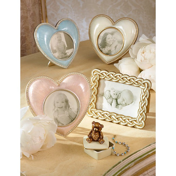 Load image into Gallery viewer, Jay Strongwater Chantal Heart Frame - Blue
