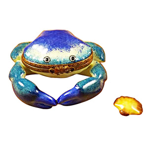 Rochard "Blue Crab with Shell" Limoges Box