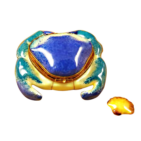 Load image into Gallery viewer, Rochard &quot;Blue Crab with Shell&quot; Limoges Box
