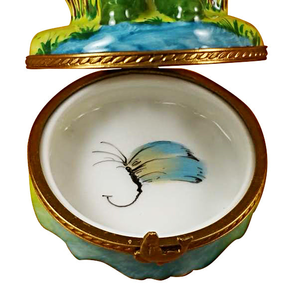 Load image into Gallery viewer, Frog Fishing Limoges Box
