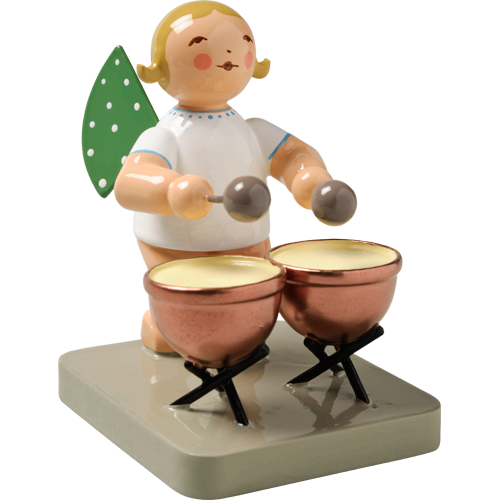 Wendt & Kuhn Angel with Two Kettledrums Figurine