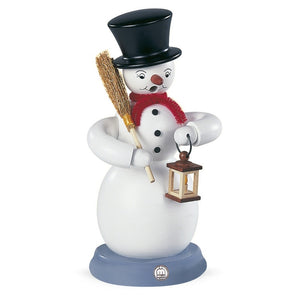 Müller - Mueller - Snowman Male - Painted - Incense Smoker - Large