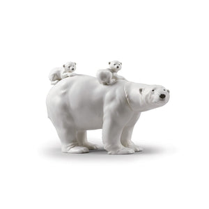 Lladro Mummy Bear and Babies Figurine