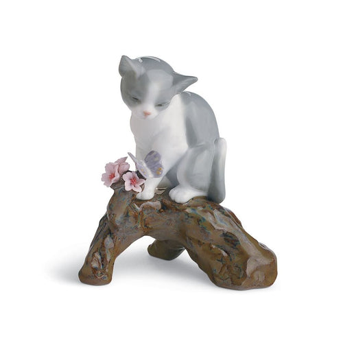 Lladro Blossoms for The Kitten Cat Figurine