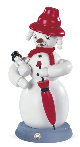 Müller - Mueller - Snowman Female - Painted - Incense Smoker - Large