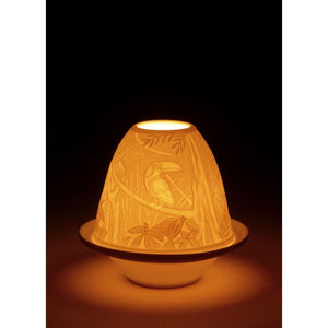 Lladro Toucans Lithophane - Votive with Plate