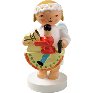 Wendt & Kuhn Marguerite angel with Little Horseman Figurine