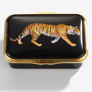 Halcyon Days "Tiger" Enamel Box