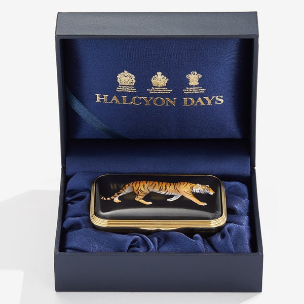 Load image into Gallery viewer, Halcyon Days &quot;Tiger&quot; Enamel Box
