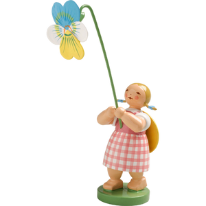 Wendt & Kuhn Girl with Pansy Figurine