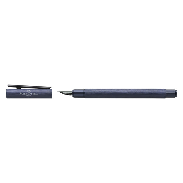 Load image into Gallery viewer, Faber-Castell NEO Slim Fountain Pen, Aluminum Dark Blue
