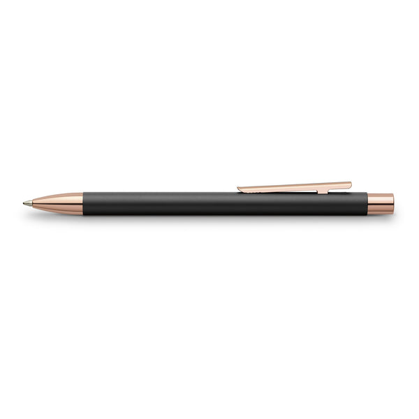 Load image into Gallery viewer, Faber-Castell NEO Slim Ballpoint Pen - Black Matte and Rose Gold
