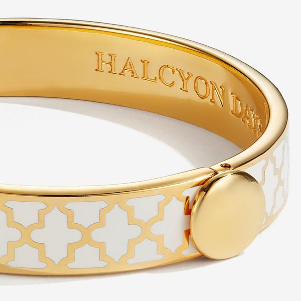 Load image into Gallery viewer, Halcyon Days &quot;Agama Cream &amp; Gold&quot; Bangle
