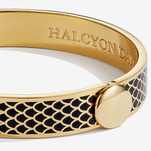 Halcyon Days "Salamander Black & Gold" Bangle