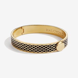 Halcyon Days "Salamander Black & Gold" Bangle