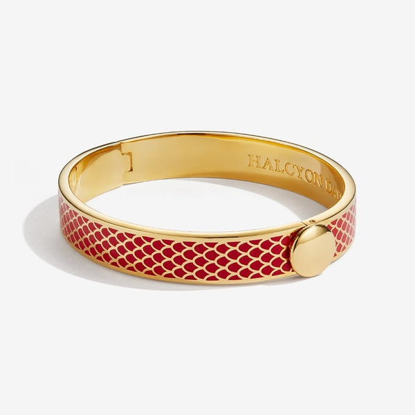 Load image into Gallery viewer, Halcyon Days &quot;Salamander Red &amp; Gold&quot; Bangle
