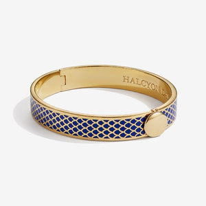 Halcyon Days "Salamander Deep Cobalt & Gold" Bangle