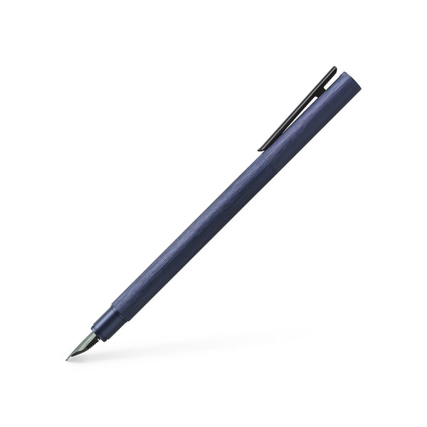 Load image into Gallery viewer, Faber-Castell NEO Slim Fountain Pen, Aluminum Dark Blue
