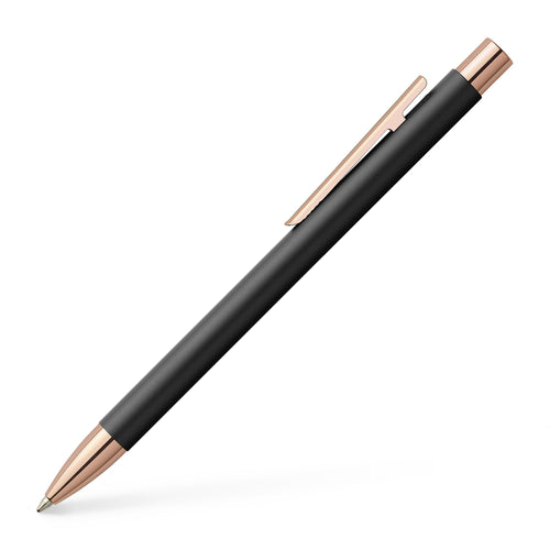 Faber-Castell NEO Slim Ballpoint Pen - Black Matte and Rose Gold