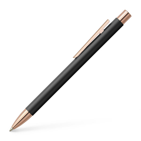 Load image into Gallery viewer, Faber-Castell NEO Slim Ballpoint Pen - Black Matte and Rose Gold
