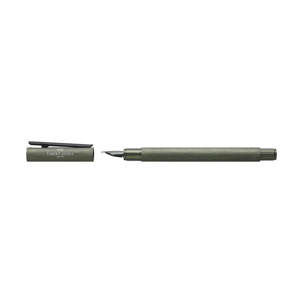 Load image into Gallery viewer, Faber-Castell NEO Slim Fountain Pen, Aluminum Olive Green
